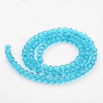 Transparent Glass Bead Strands GLAA-G013-6mm-49-1