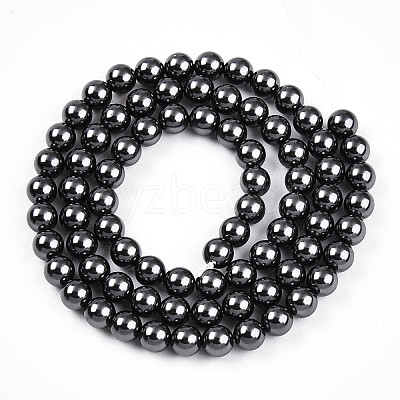 Baking Paint Pearlized Glass Pearl Bead Strands HY-N002-5mm-A02-1