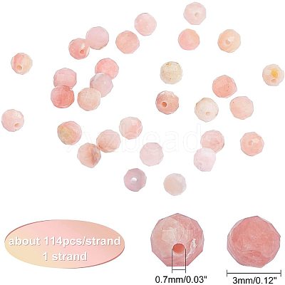 1 Strand Natural Pink Opal Beads Strands G-CA0001-29-1