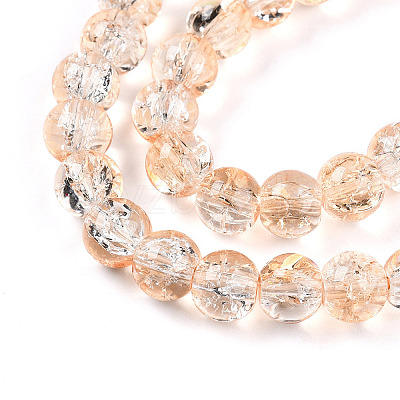 Transparent Crackle Glass Bead Strands GLAA-T025-8mm-02I-1