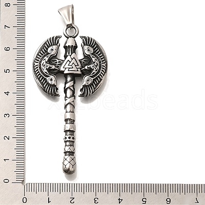 304 Stainless Steel Big Pendants STAS-G350-44B-AS-1