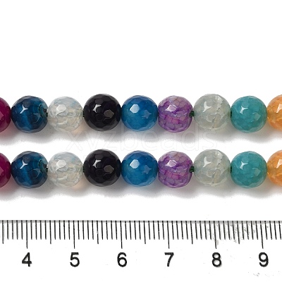 Dyed & Heated Natural Dragon Veins Agate Beads Strands X-G-P539-A01-20-1