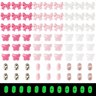 Mixed Styles Acrylic Beads SACR-TA0001-81B-1