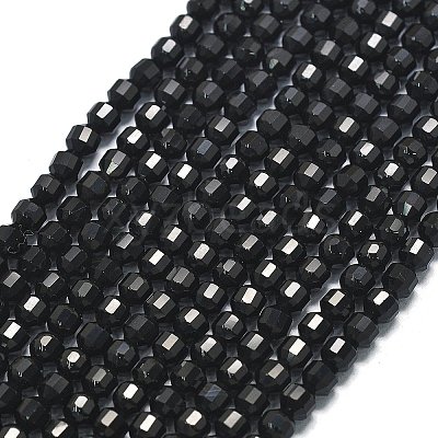 Natural Black Onyx(Dyed & Heated) Beads Strands G-A260-A21-01-1