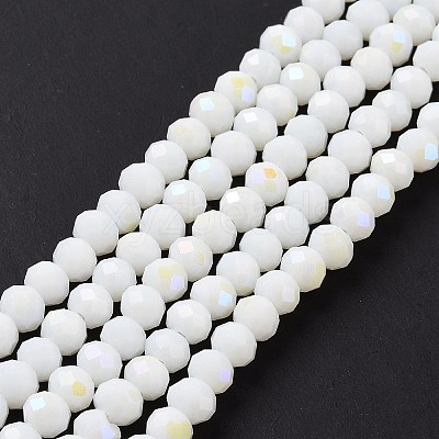 Electroplate Opaque Solid Color Glass Beads Strands LS-EGLA-A034-P8mm-L17-1