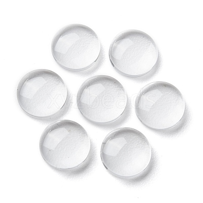 Transparent Glass Cabochons X-GGLA-R026-8mm-1