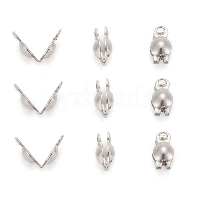 Tarnish Resistant Stainless Steel Bead Tips STAS-R061-05-1