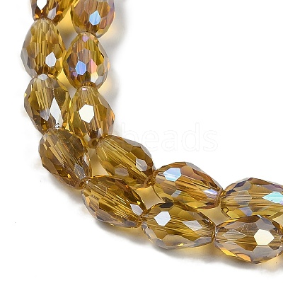 Transparent Electroplate Glass Beads Strands EGLA-N013-T10mm-B08-1
