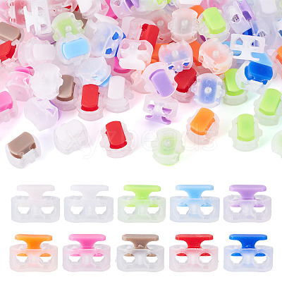100Pcs 10 Colors Plastic Cord Locks KY-TA0001-66-1