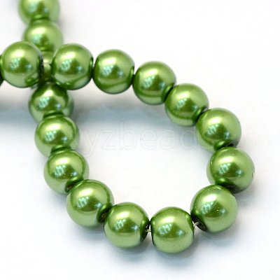 Baking Paint Glass Pearl Bead Strands HY-Q003-3mm-13-1