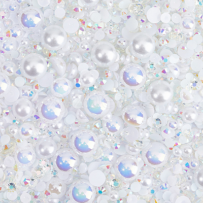 Resin Cabochons RESI-WH0029-14A-1