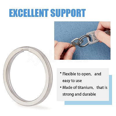 10Pcs Titanium Alloy Keychains Clasps KEYC-FH0001-23-1