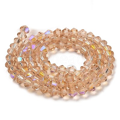 Transparent Electroplate Glass Beads Strands EGLA-A039-T2mm-L12-1