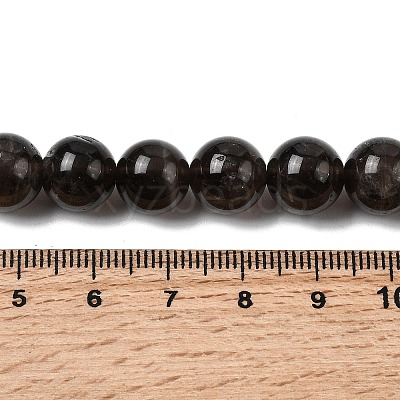 Natural Smoky Quartz Beads Strands X-G-B167-A09-10mm-1