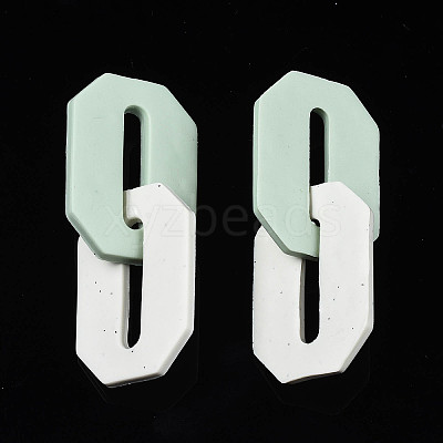 Handmade Polymer Clay Linking Rings LS-CLAY-N010-033-04-1