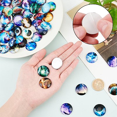 Glass Cabochons GGLA-R040-25mm-02-1