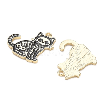 Skull Alloy Enamel Pendants AL-CBAD3B4-04G-04-1