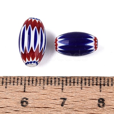 Handmade Millefiori Glass Barrel Beads LS-LA-N002-03D-1