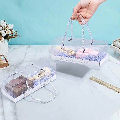 Rectangle Folding Paper & Plastic Storage Boxes with Polyester Rope Handle CON-WH0089-171B-02-1