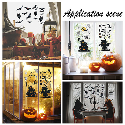 2 Sets PVC Plastic Window Sticker Decorations DIY-GF0005-66A-1