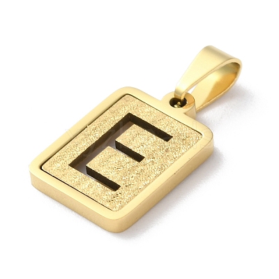 304 Stainless Steel Alphabet Pendants STAS-S152-01G-E-1
