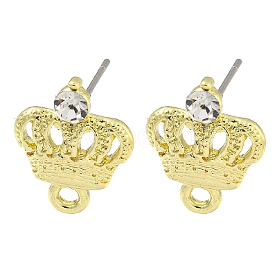 Rack Plating Alloy Stud Earring Finding FIND-C053-03G-01-1