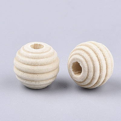 Natural Wood Beads WOOD-S053-48-1