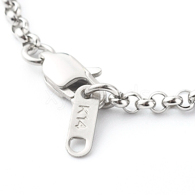 Tarnish Resistant 304 Stainless Steel Rolo Chain Bracelets BJEW-JB06447-01-1