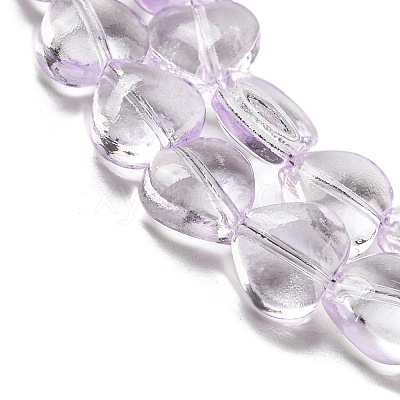 Baking Paint Transparent Glass Beads Strands DGLA-A08-T8mm-KD08-1