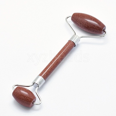 Synthetic Goldstone Brass Face Massager MRMJ-G009-19P-1