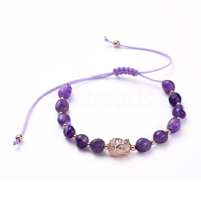 Adjustable Nylon Thread Braided Bead Bracelets BJEW-JB05291-1