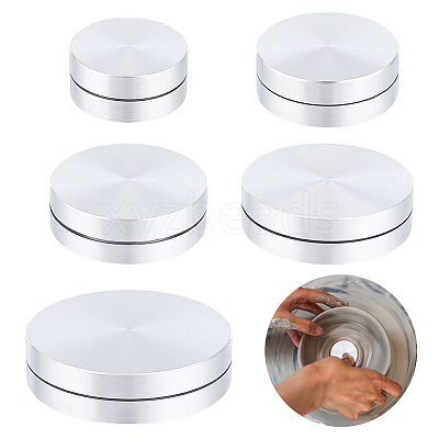 5Pcs 5 Style Aluminum Turntable Base Table Tray FIND-UN0007-22-1