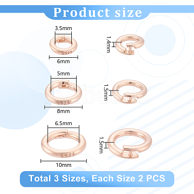 6Pcs 3 Styles 925 Sterling Silver Twister Clasps STER-PH0003-73RG-1