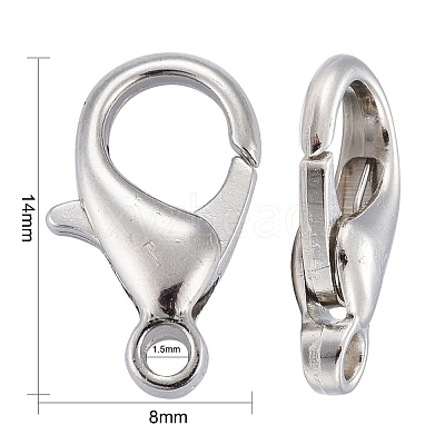 Zinc Alloy Lobster Claw Clasps E105-NF-1
