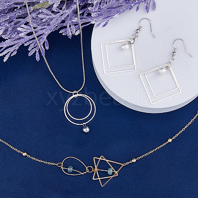 96Pcs 16 Style Brass Linking Rings KK-FH0006-98-1