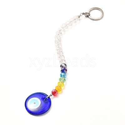 Handmade Lampwork Evil Eye Big Pendants PALLOY-JF00998-02-1