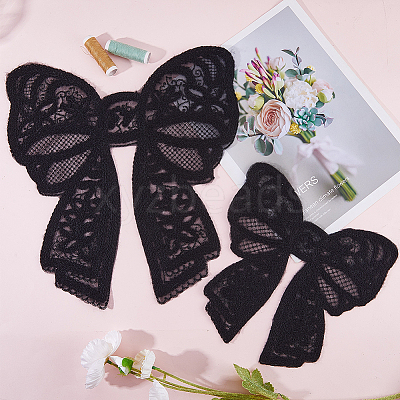 4Pcs 2 Styles Polyester Embroidery Iron on Clothing Patches PATC-GF0001-51B-1