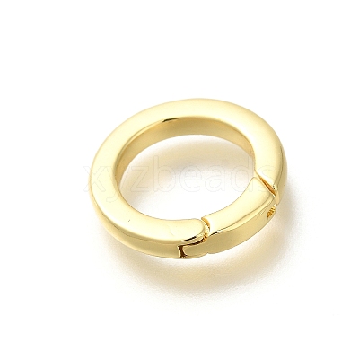 Rack Plating Ring Brass Spring Gate Rings KK-Z086-54G-05-1