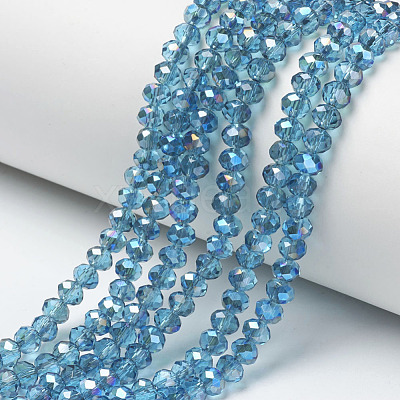 Electroplate Glass Beads Strands EGLA-A034-T6mm-I04-1