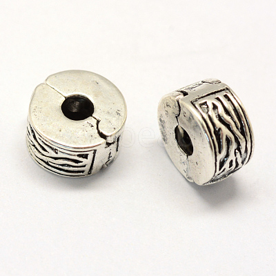 Alloy European Style Clasps PDLC-R001-08AS-1