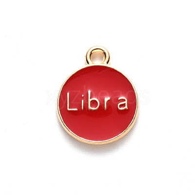 Alloy Enamel Pendants X-ENAM-S124-01B-07K-1