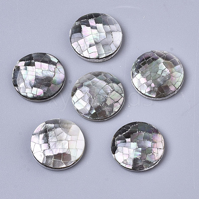 Natural Black Lip Shell Cabochons SSHEL-N034-46-1