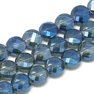 Electroplate Glass Beads Strands EGLA-Q098-A08-1