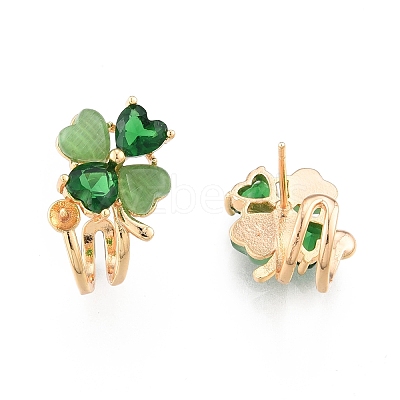 Brass Stud Earring Findings KK-N216-533-1