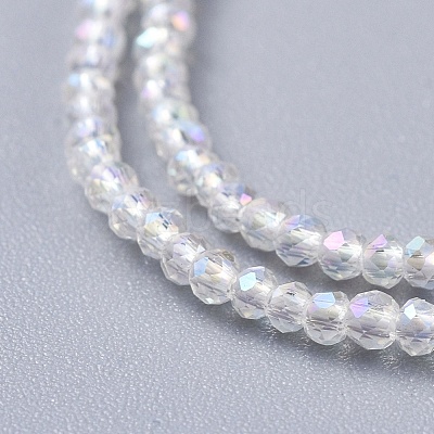 Electroplate Glass Beads Strands X-EGLA-F149-AB-01-1
