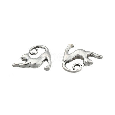 Tibetan Style Alloy Kitten Pendants X-TIBEP-A22092-AS-LF-1