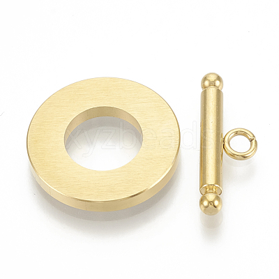 201 Stainless Steel Toggle Clasps STAS-T037-06C-G-1