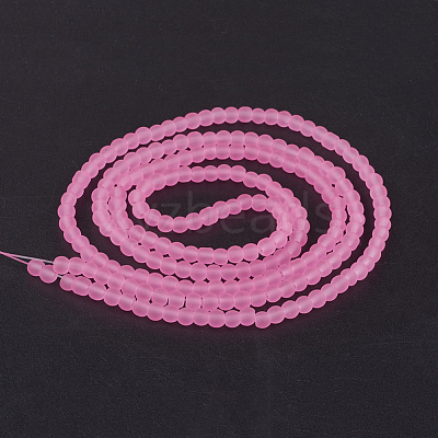 Baking Paint Transparent Glass Beads Strands X-GLAA-S031-4mm-20-1