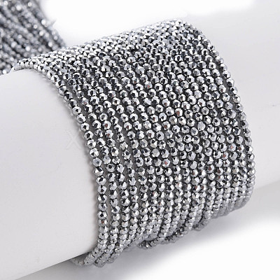 Electroplated Glass Beads Strands EGLA-S174-23D-06-1