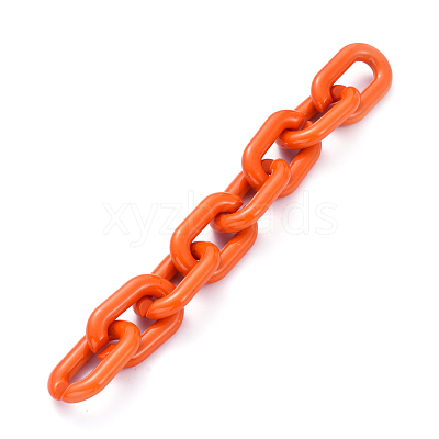 Handmade Opaque Acrylic Cable Chain AJEW-JB00574-08-1